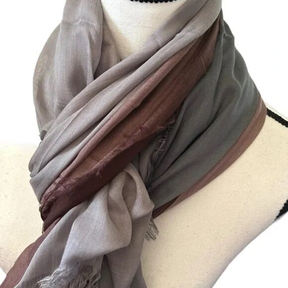 NWT TILO super soft ombre Modal Scarf gray/plum - Picture 1 of 8